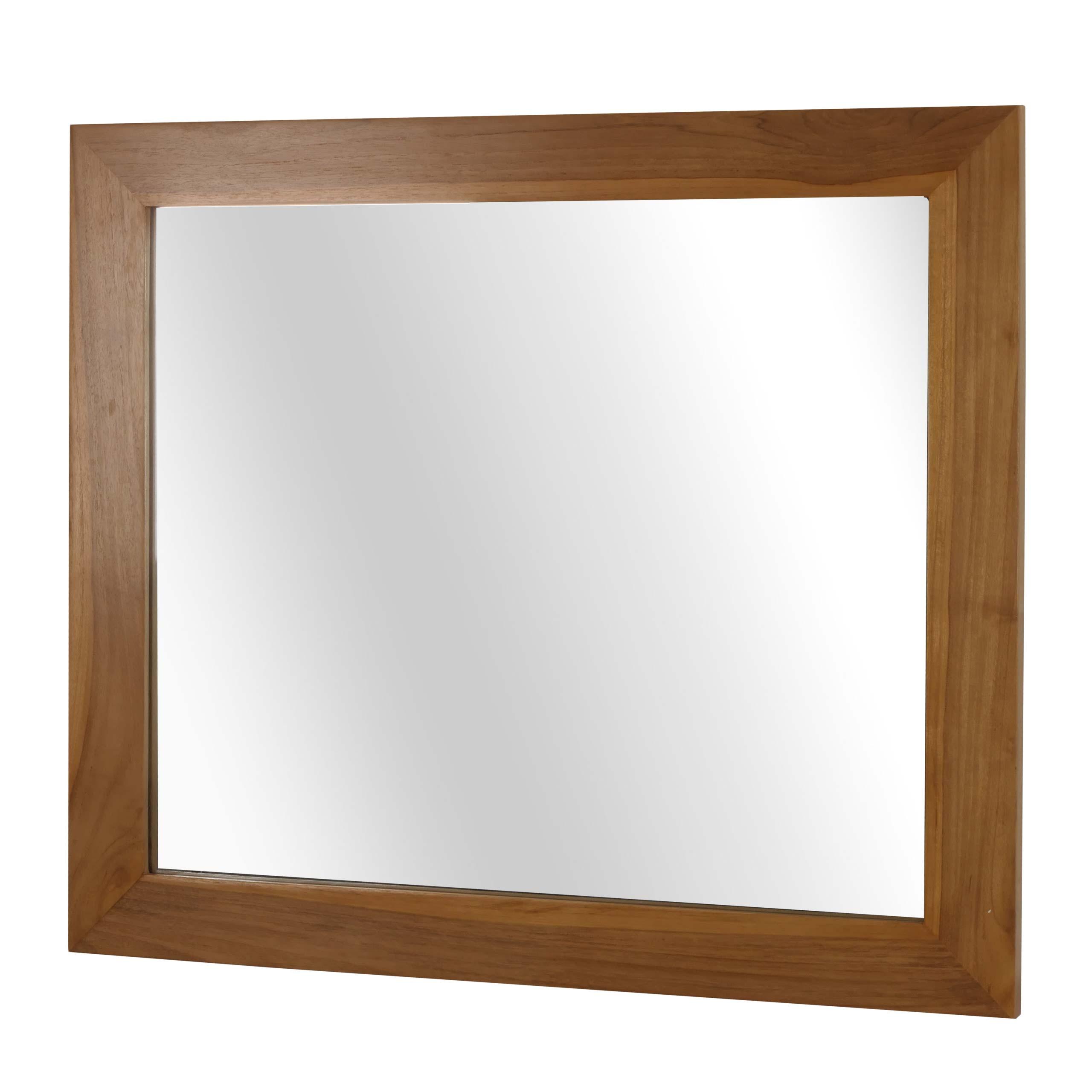 TEAK-WANDSPIEGEL Braun - Braun, Holz (80/71/3cm) - MCW