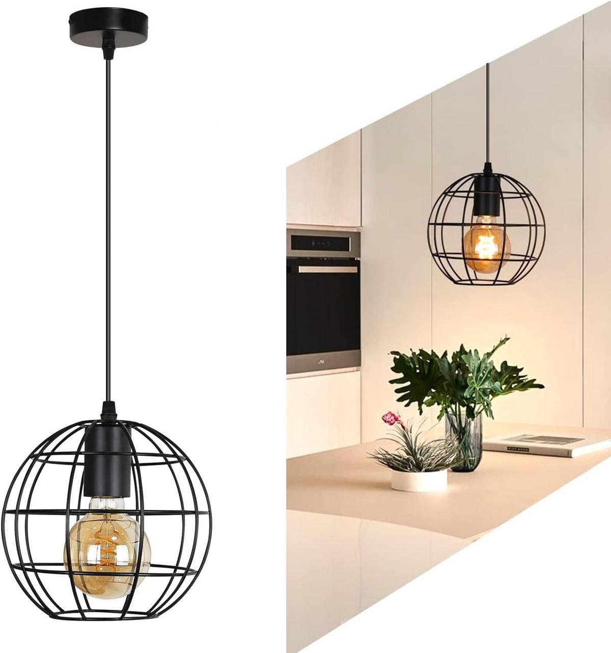 PENDELLEUCHTE Cornelius 19/19/150 cm - Schwarz, Metall (19/19/150cm) - Nettlife