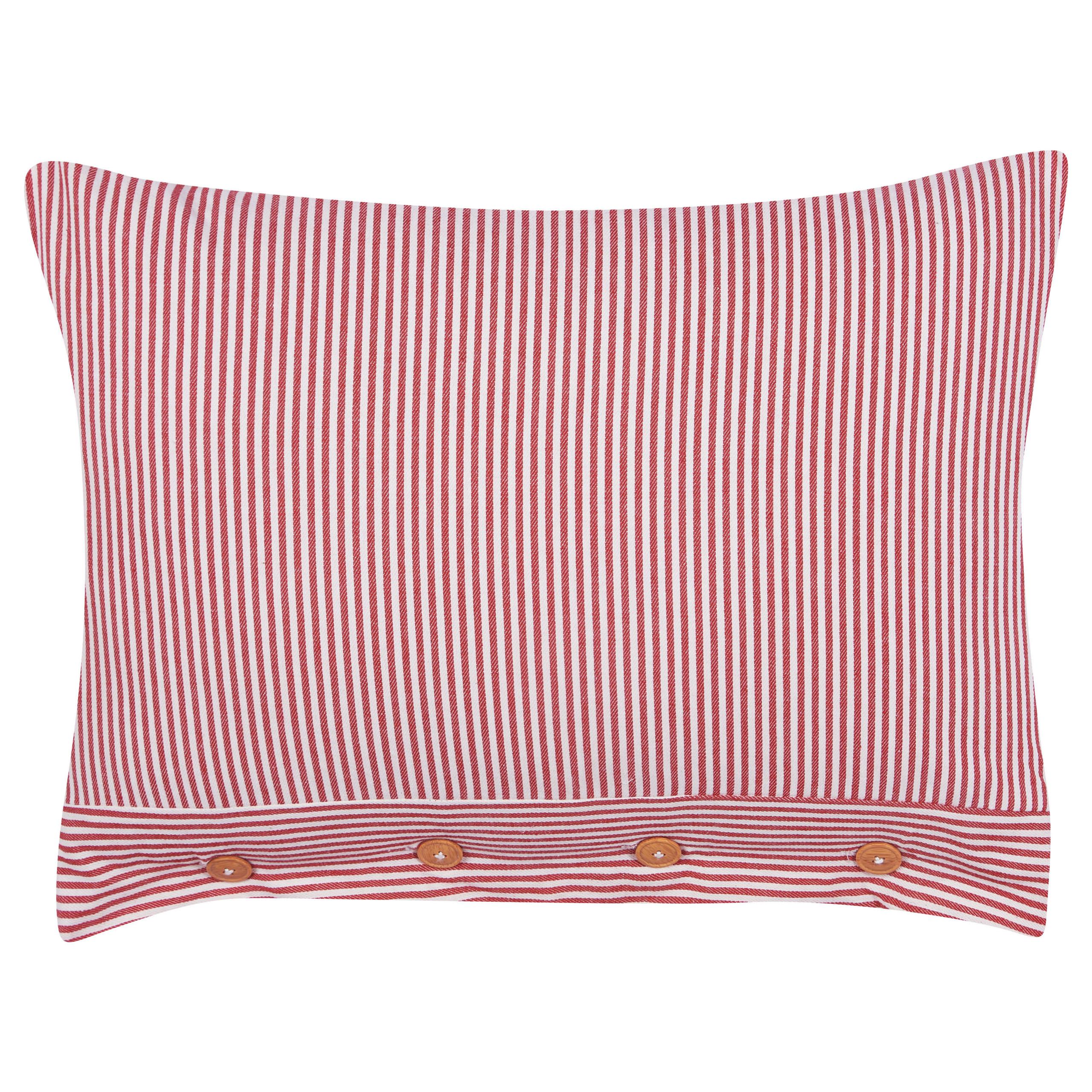 DEKOKISSEN Rot 40/60 cm Aalita - Rot/Weiß, Textil (40/60/12cm) - Beliani
