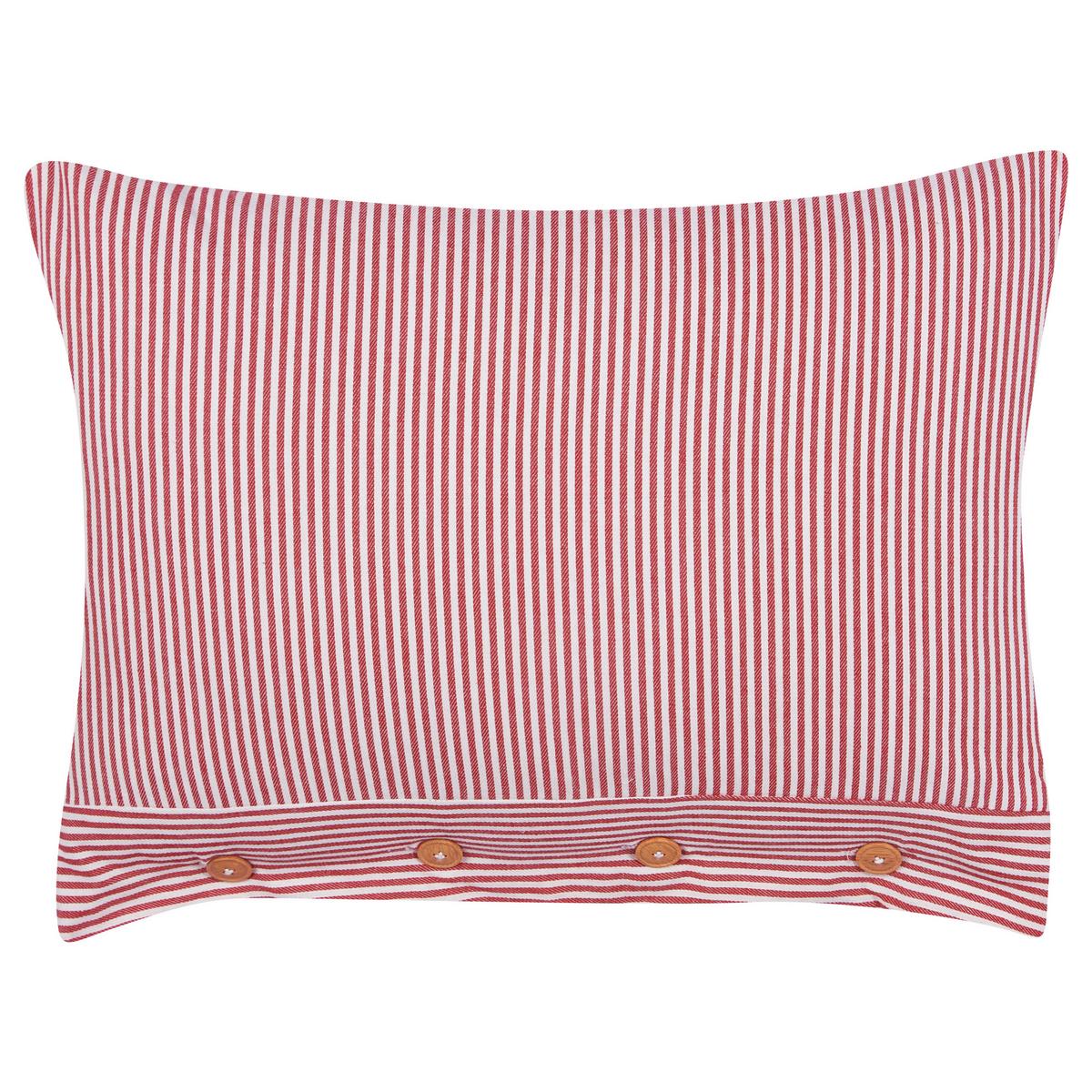 DEKOKISSEN 2er-Set Rot 40/60 cm Aalita - Rot/Weiß, Textil (60/40cm) - Beliani