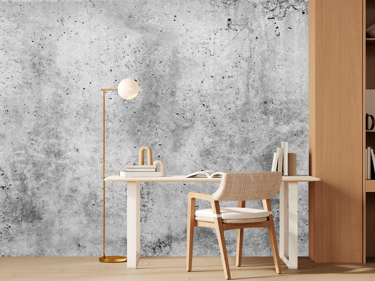 FOTOTAPETE Grauer Minimalistischer Beton Industrial Modern Loft 100x70 - Grau, Papier (100/70cm) - Muralo