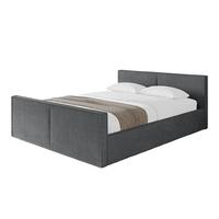 POLSTERBETT mit Bettkasten, Fußteil und Lattenrost, Boxbett mit Matratze H3/H4 - EMMI-Z-V1 180x200 Dunkelgrau - Anthrazit, Holzwerkstoff/Textil (180/200cm) - ALTDECOR