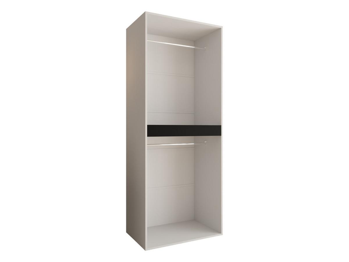 DREHTÜRENSCHRANK Espresso 80 cm - Schwarz/Weiß, Holzwerkstoff/Kunststoff (80/203/50cm) - MIRJAN24