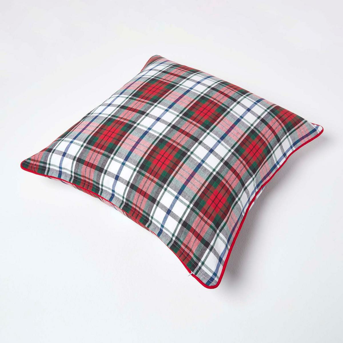 KISSENHÜLLE Macduff Schottenkaro 60/60 cm - Rot, Textil (60/60cm) - Homescapes