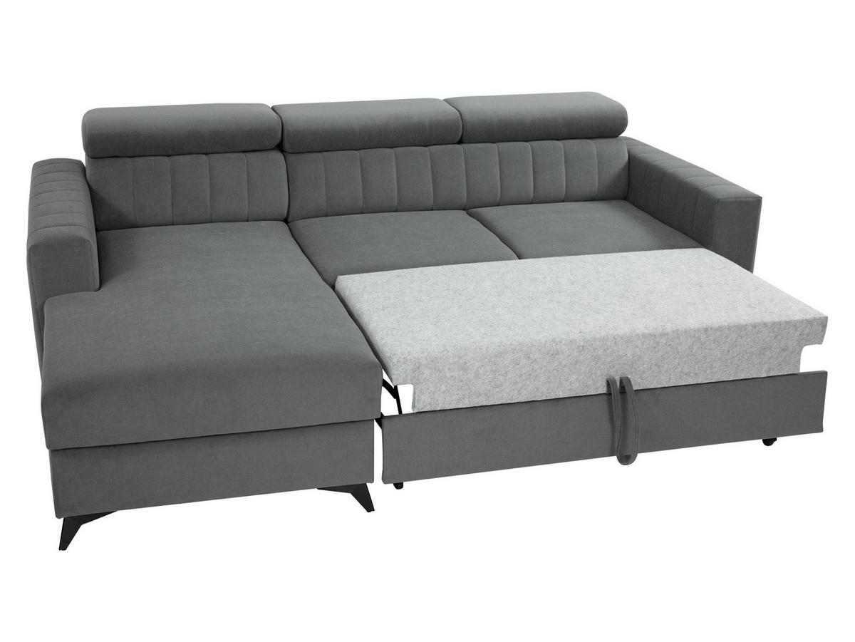 ECKSOFA Milano, Seite: Links LC+2R - Beige/Schwarz, Holz/Textil (236/172cm) - MIRJAN24
