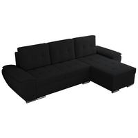 ECKSOFA UMBRIA L Schwarz Boucle - Schwarz/Grau, Textil (271/157cm) - MKS