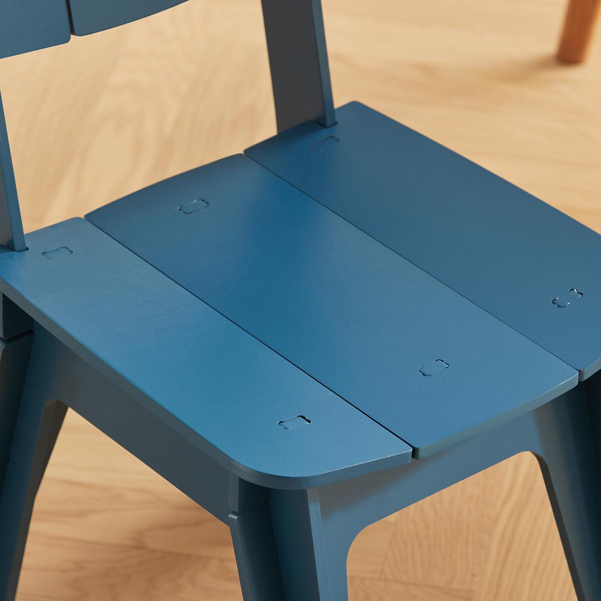 STUHL Blau - Blau, Holz (45/86/61cm) - SoBuy