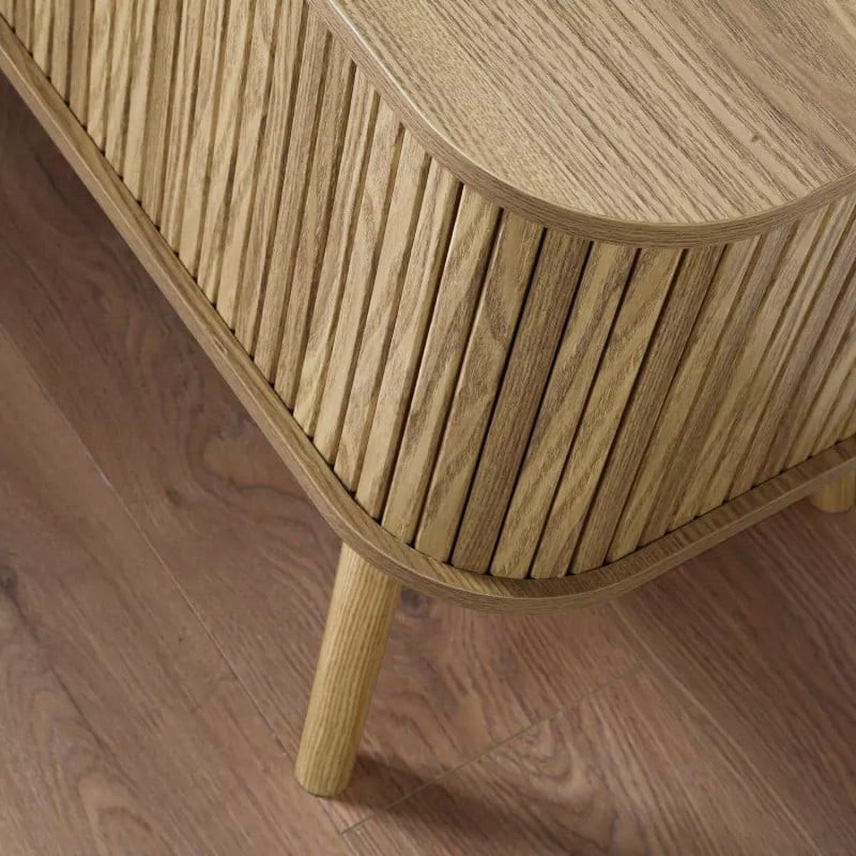 TV-MÖBEL 2 Schiebetüren ernest 39/55/119 cm - Eschefarben, Holzwerkstoff (119/55/46cm) - Calicosy