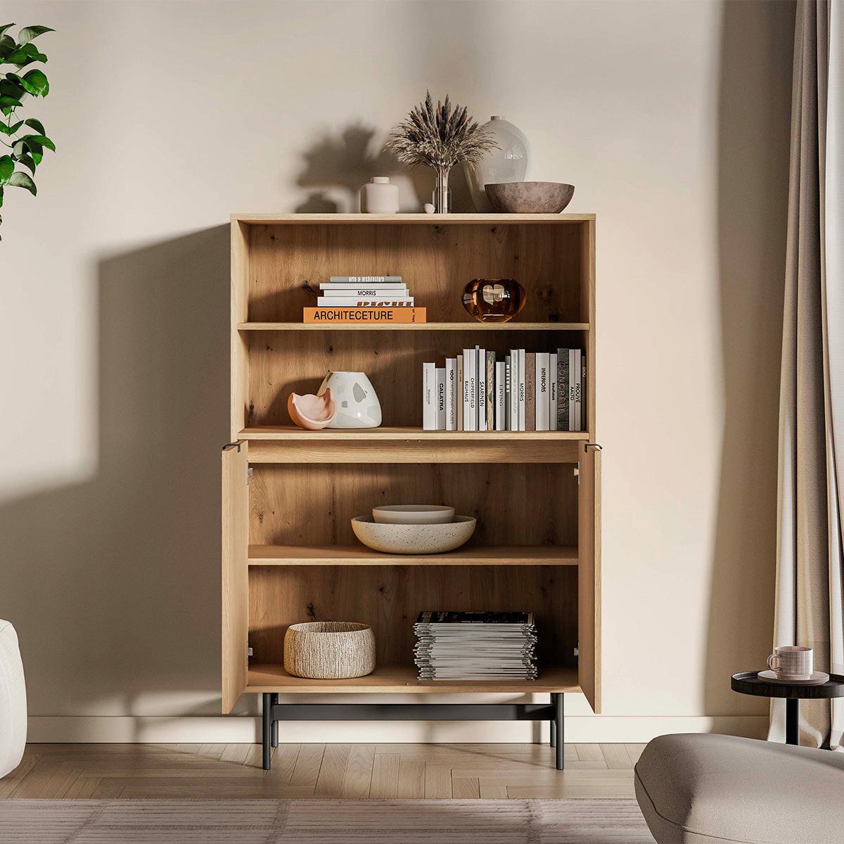 BÜCHERREGAL Nila Holz - Braun, Holzwerkstoff (92/140/40cm) - Petits-meubles
