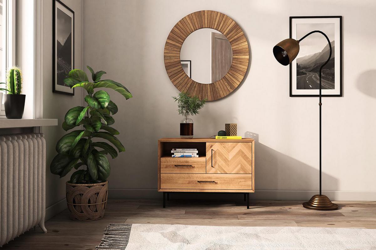 KOMMODE LEON Wildeiche - Wildeiche, Holz (97/65/45cm) - byoak