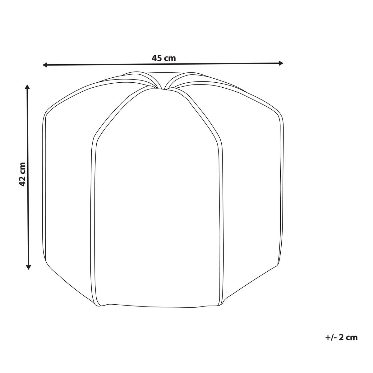 POUF Samtstoff Gelb Wishek - Gelb, Textil (45/40/45cm) - Beliani