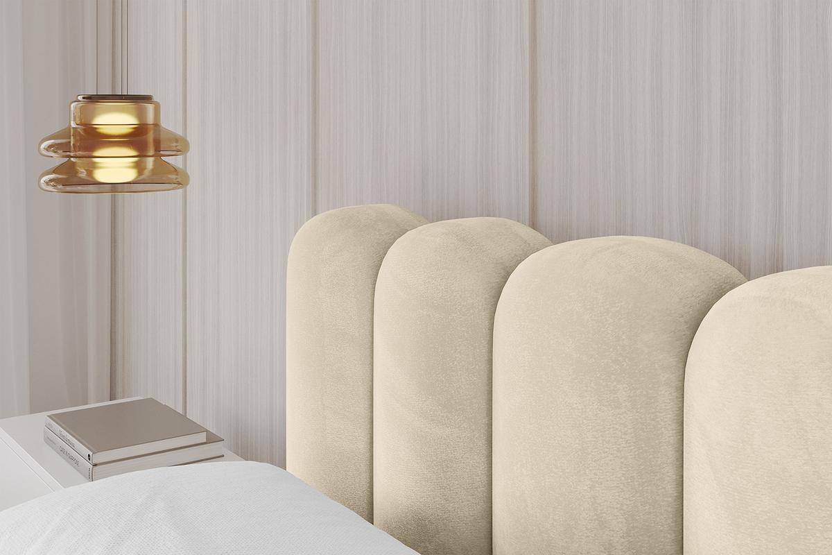POLSTERBETT mit Bettkasten und Lattenrost, Boxbett ohne Matratze - SENA-v1 140x200 Beige - Beige, Holzwerkstoff/Textil (140/200cm) - ALTDECOR