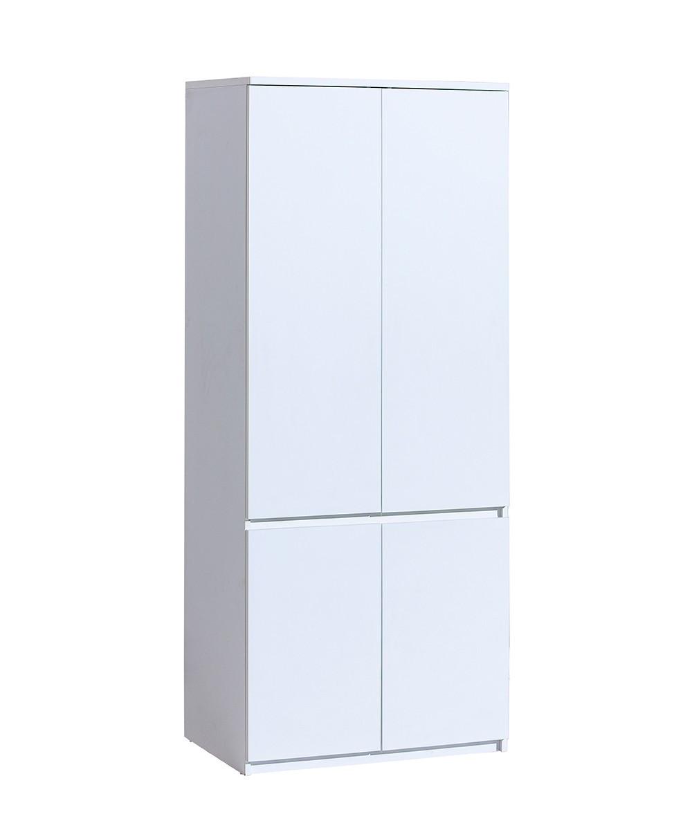 DREHTÜRENSCHRANK KRYOS 80,1/195,2/52cm 2-türig Weiß - Weiß, Holzwerkstoff (80.1/195.2/52cm) - MASSENO
