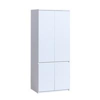 DREHTÜRENSCHRANK KRYOS 80,1/195,2/52cm 2-türig Weiß - Weiß, Holzwerkstoff (80.1/195.2/52cm) - MASSENO