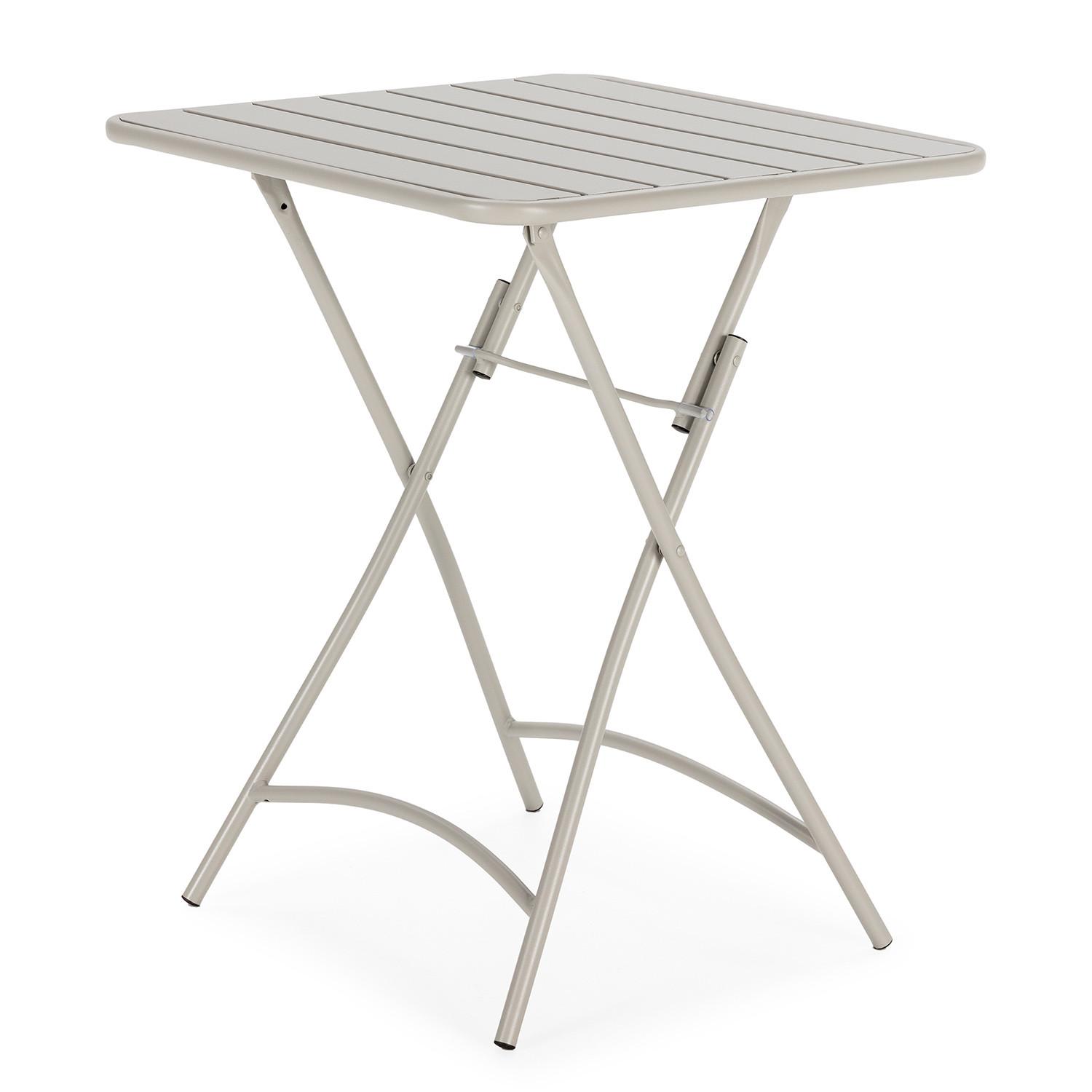 GARTENKLAPPTISCH Perla 60/60/74 cm Metall - Grau, Metall (60/60/74cm) - VS Venta-stock