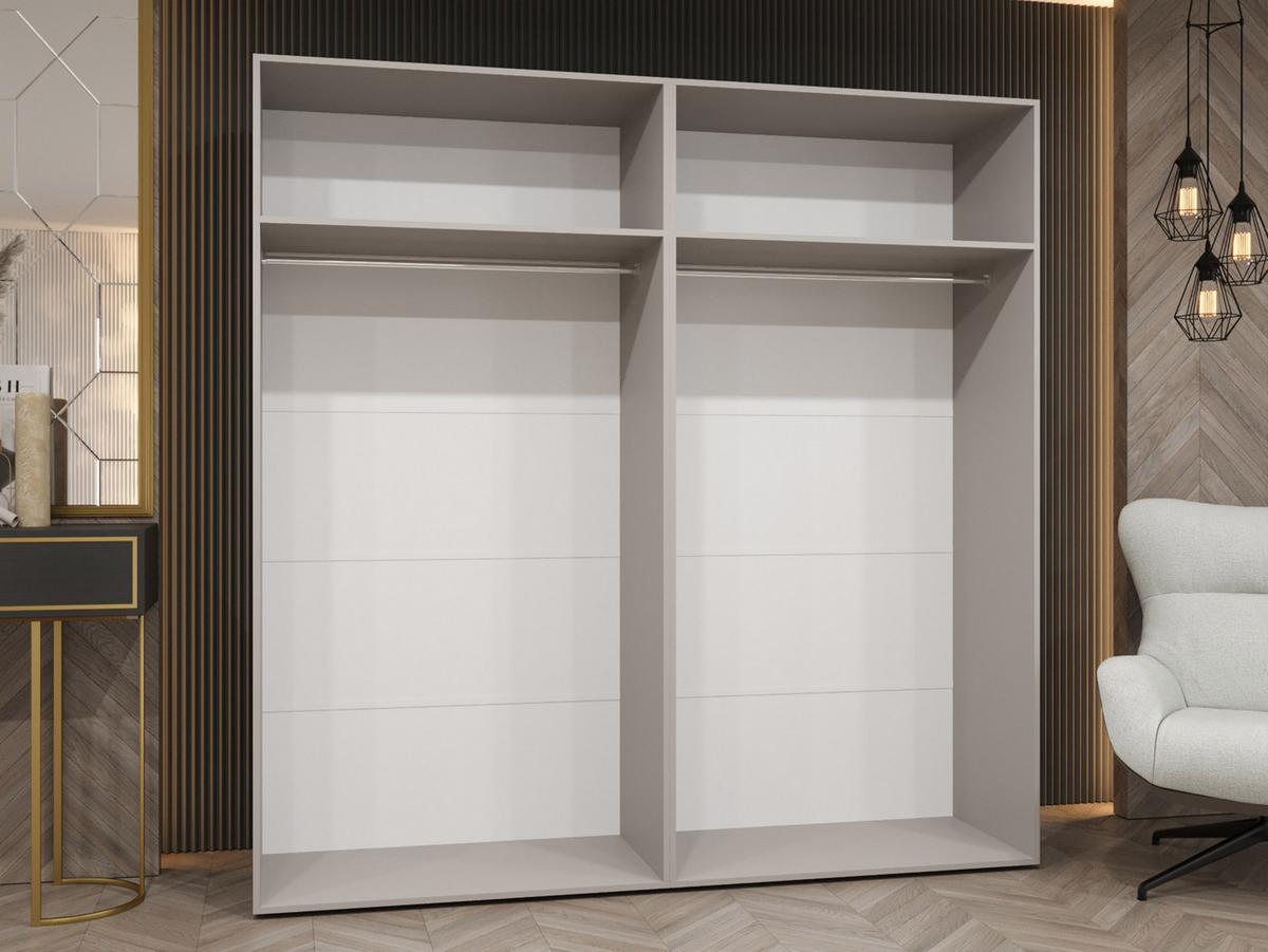 DREHTÜRENSCHRANK Mila III 200 - Nussbaumfarben/Schwarz, Holzwerkstoff/Kunststoff (200/202/52cm) - MIRJAN24