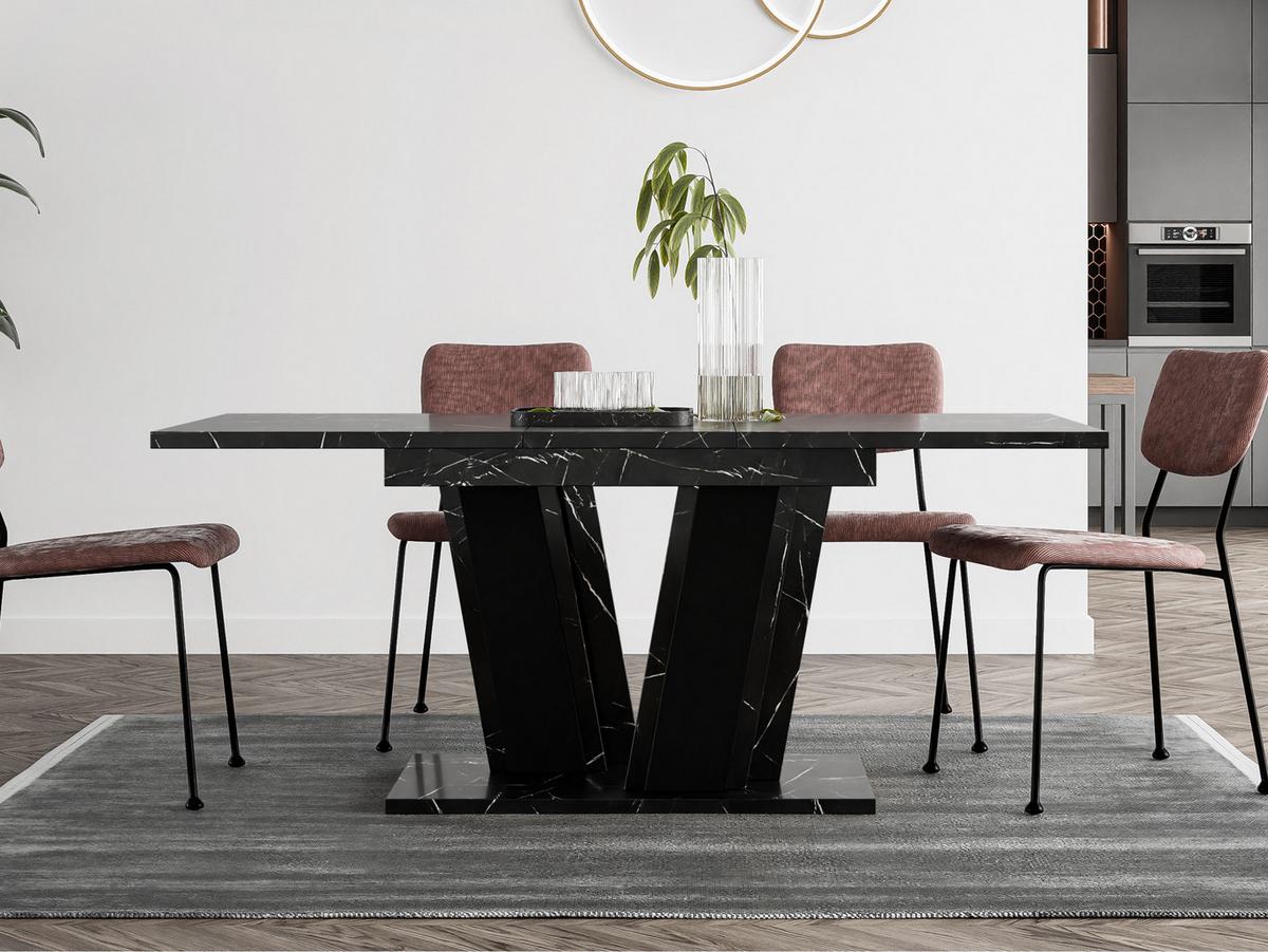 ESSTISCH Muss 160 - Schwarz, Holzwerkstoff (80/120/75cm) - MIRJAN24