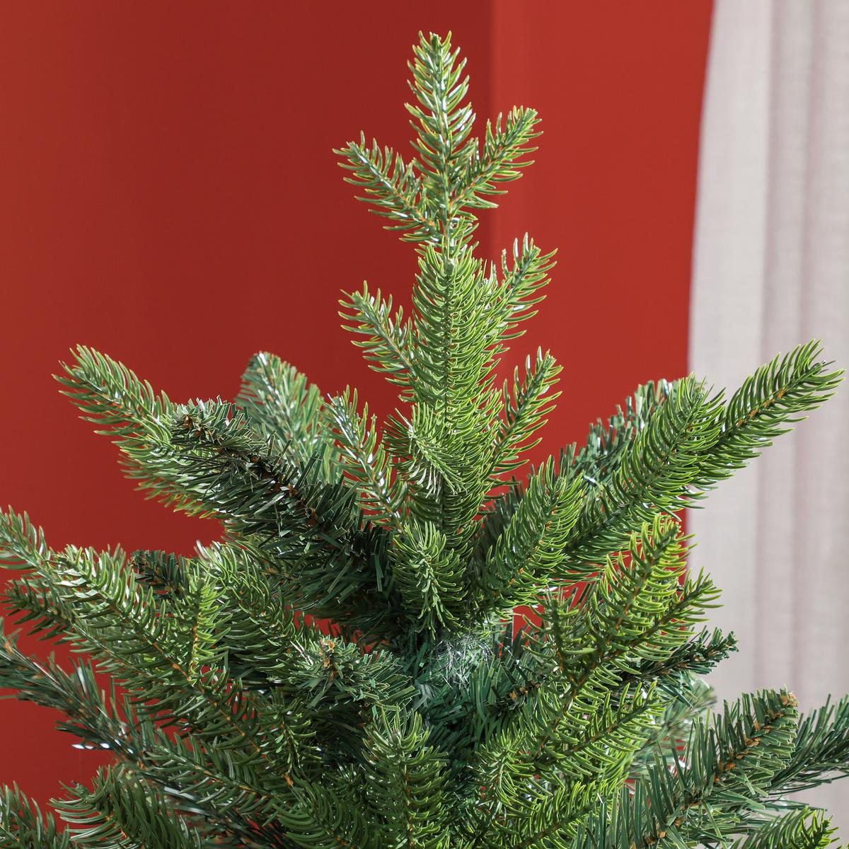 KÜNSTLICHER-WEIHNACHTSBAUM Kunststoff Metall Grün - Grün, Kunststoff (210cm) - HOMCOM