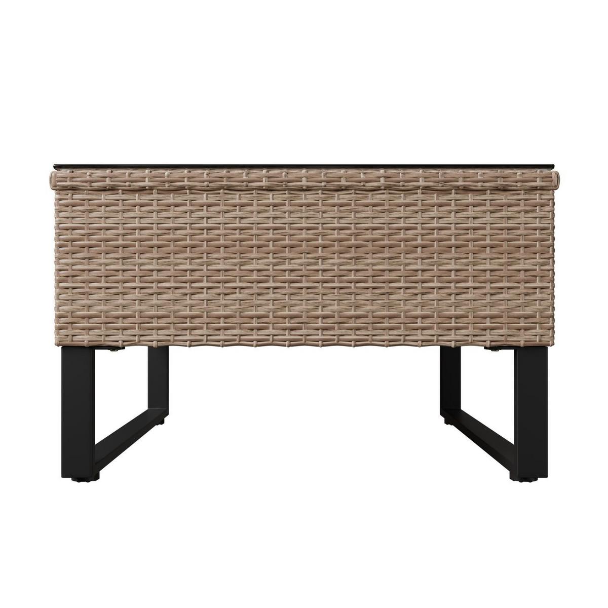 LOUNGEGARNITUR Santorini creme / sand - Beige, Kunststoff/Metall - Juskys