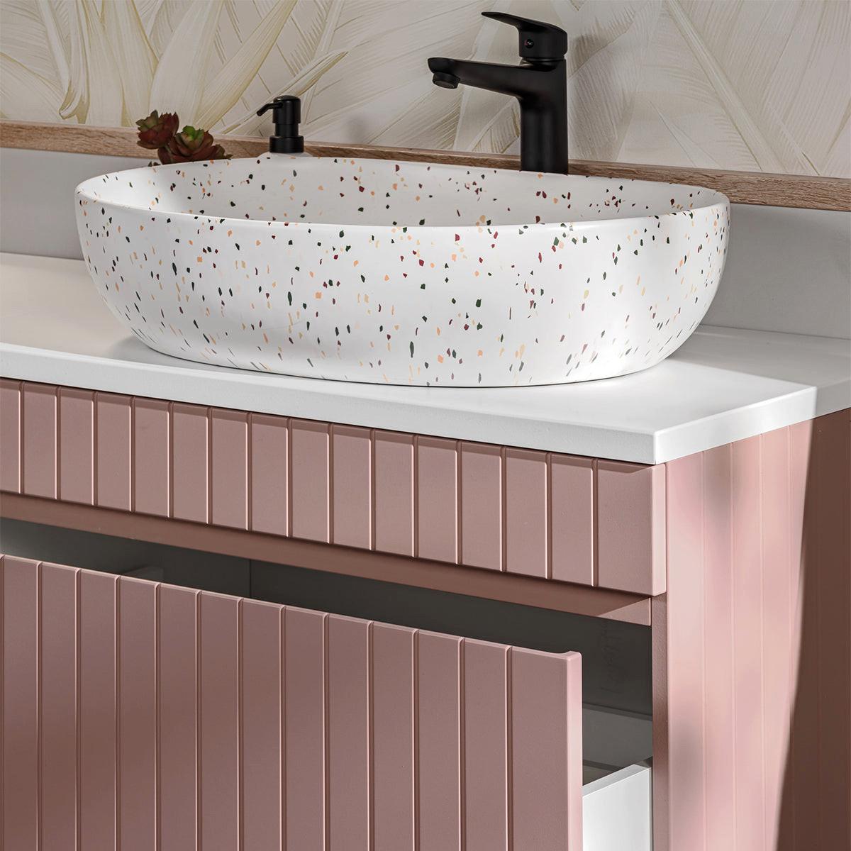 WASCHTISCH 100.4cm Zelie Rose - Pink, Holzwerkstoff (100.4/48/46cm) - Petits-meubles