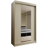 SCHWEBETÜRENSCHRANK LUCENZA 120/216/61 cm 2-türig mit Spiegel Kaschmir - Kaschmir, Holzwerkstoff (120/216/61cm) - MASSENO