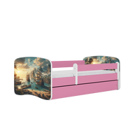 KINDERBETT Schiff mit Schublade 180/80 90/61/184 - Rosa, Holzwerkstoff (80/180cm) - RAUMHIRSCH FURNITURE