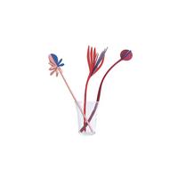 WANDSKULPTUR Bunt 6/27 cm - Multicolor, Wellpappe (6/27/6cm) - Studio Roof
