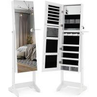 SCHMUCKSCHRANK stehend Weiß - Weiß, Holz (41/156/37cm) - COSTWAY