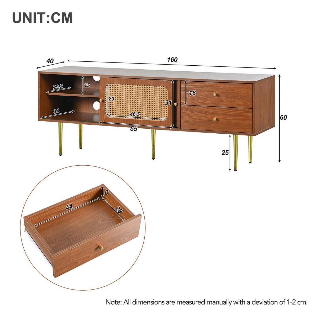 TV LOWBOARD Schwarz 180/38/45 cm - Schwarz, Holzwerkstoff (38/45/180cm) - Urban Meuble