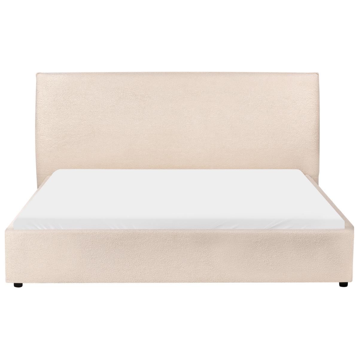BETT mit Lattenrost 160/200 cm Beige Lavaur - Beige, Textil (160/200cm) - Beliani