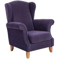 OHRENSESSEL Katria Bezug Veloursstoff Buche natur / violett - Lila, Kunststoff (88/108/84cm) - 58aufmkessel