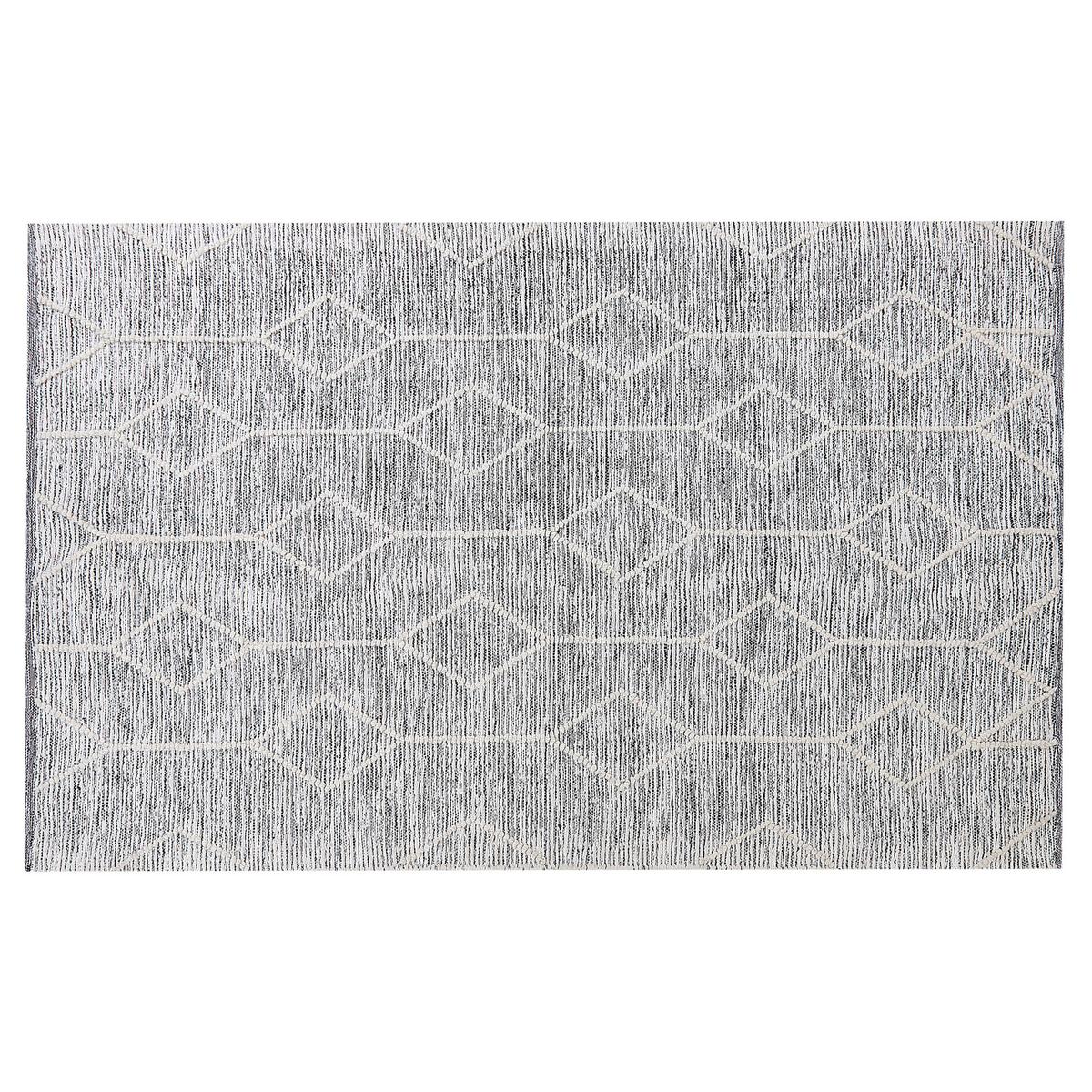 TEPPICH geflochten Edremit 200/140 cm - Grau, Textil (140/200cm) - Beliani
