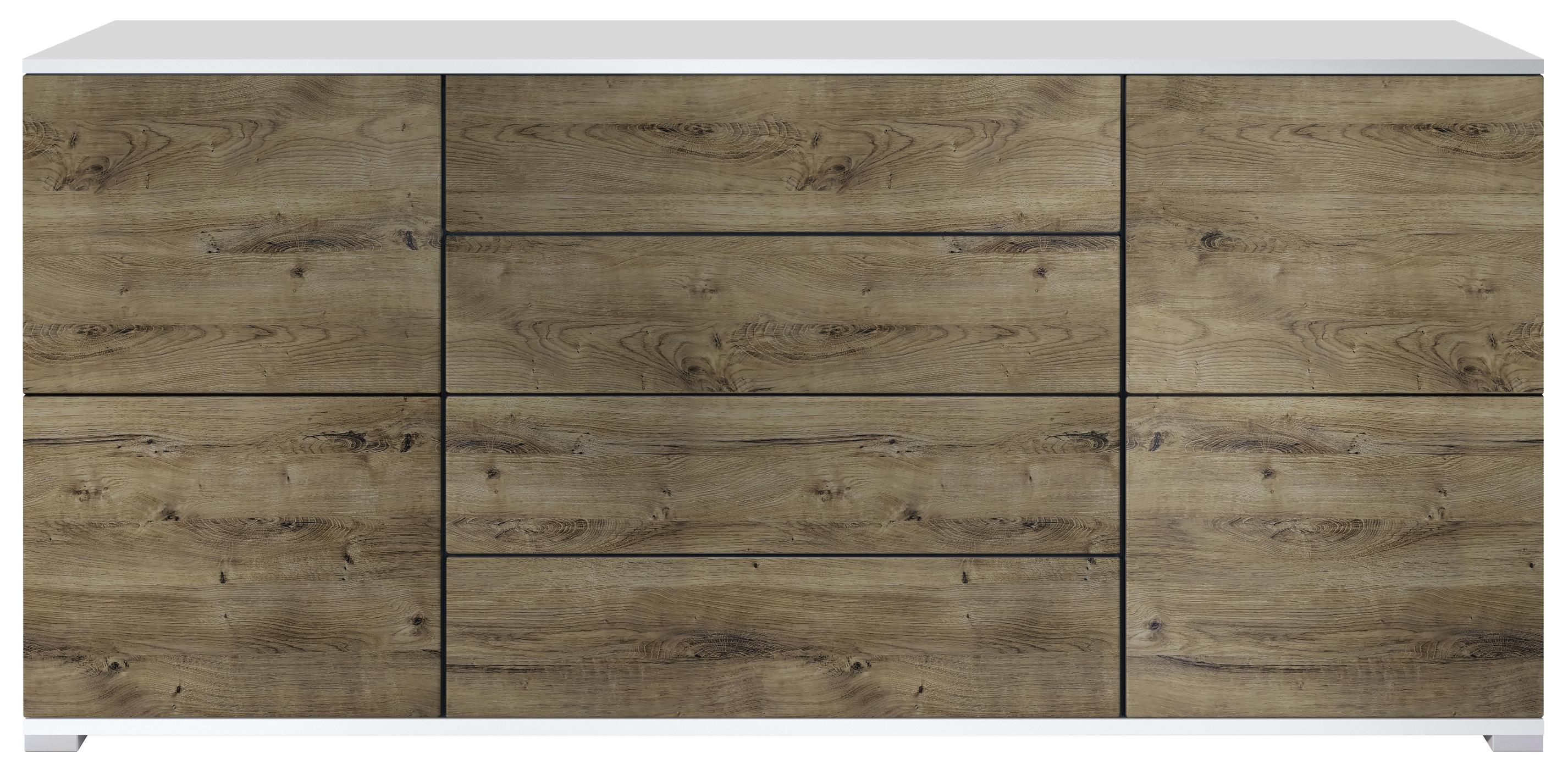 SIDEBOARD Rova Eiche Ribbeck - Alteiche, Holzwerkstoff (166.5/75.5/35cm) - Vladon