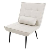 RELAXSESSEL Weiß - Beige/Schwarz, Metall (97/100/79cm) - ML-DESIGN