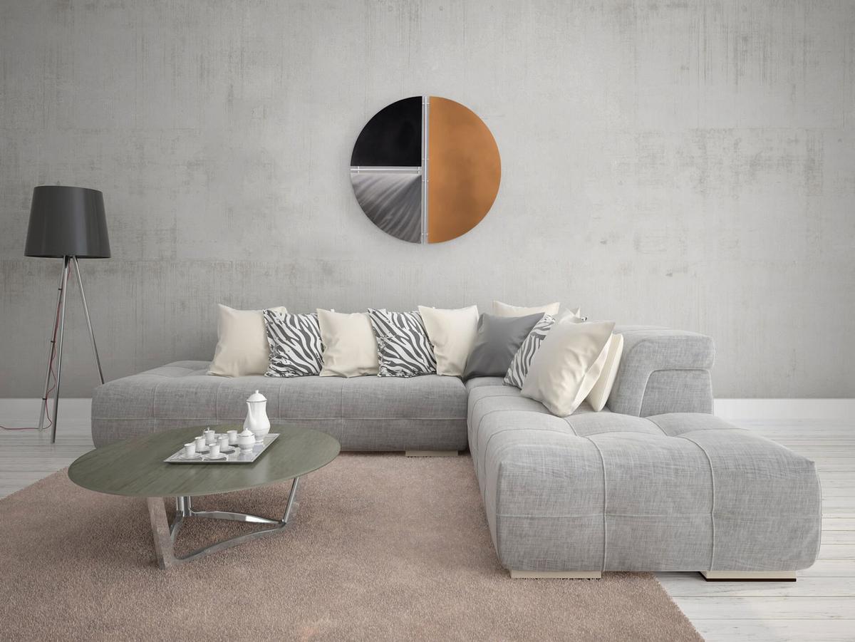 WANDDEKO Schwarz 60/60 cm - Schwarz, Metall (2/60/5cm) - KUNSTLOFT