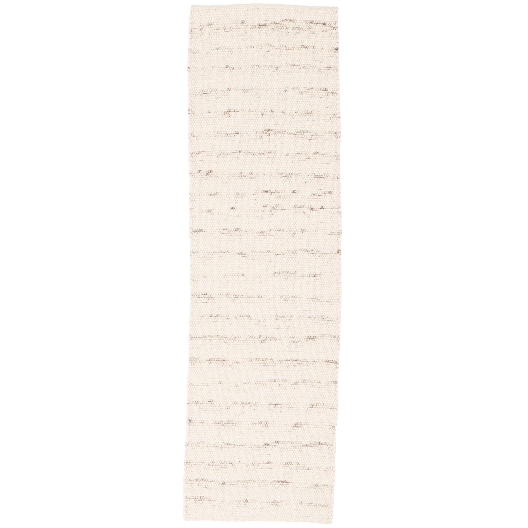 NATUR TEPPICH LÄUFER WOLLE ALASKA MELIERT - Grau, Textil (70/130cm) - Pergamon