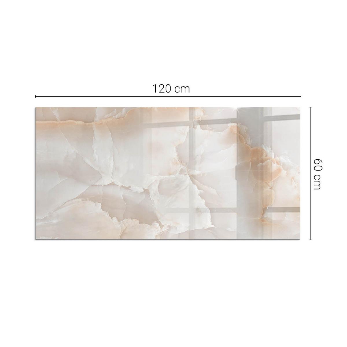 GLASPLATTE für Kamin 120x60 cm - Beige, Glas (120/60/0.4cm) - TULUP