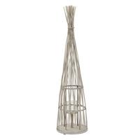 BAMBUS LATERNE H: 132 cm Holzfarbe Boho Stil - Naturfarben, Holz (34/132/34cm) - ECD-Germany