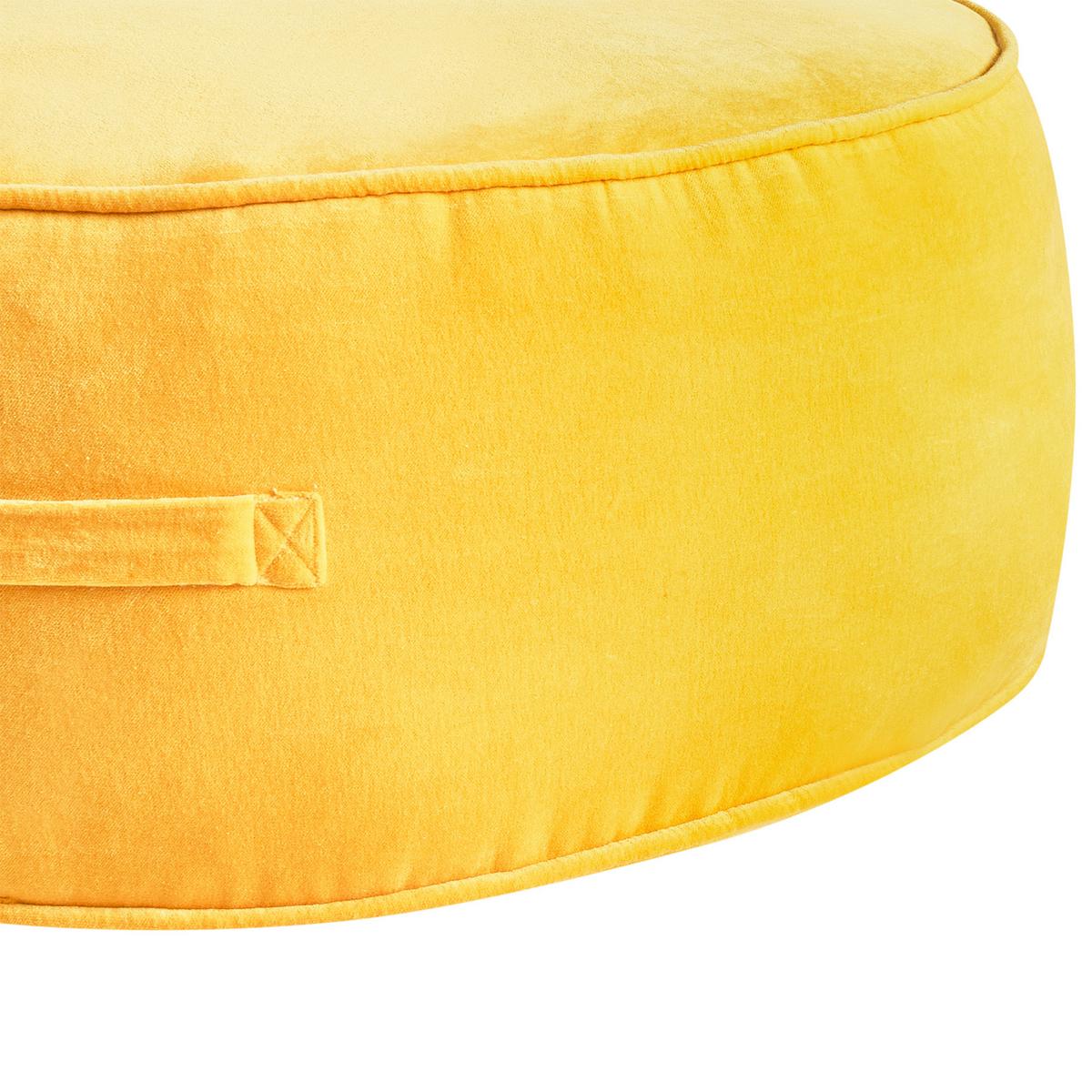 POUF Gelb Yulle - Gelb, Textil (60/25/60cm) - Beliani