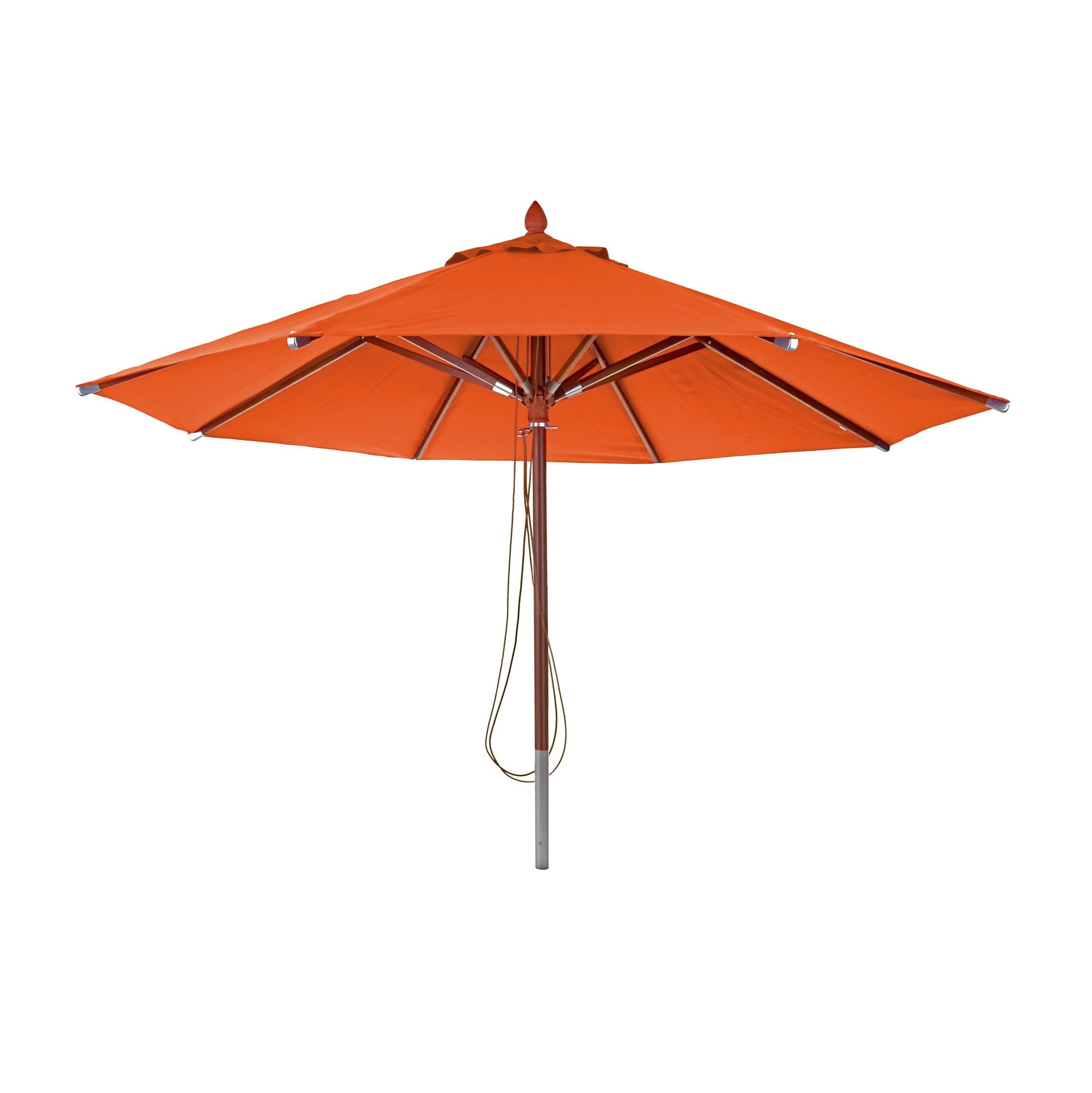 GASTRONOMIE SONNENSCHIRM RUND Orange - Orange, Holz (400/400cm) - MCW