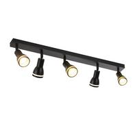 DECKENSTRAHLER Kreuznach 5-flammig 69/5/15.7 cm - Schwarz, Metall (69/5/15.7cm) - Nettlife