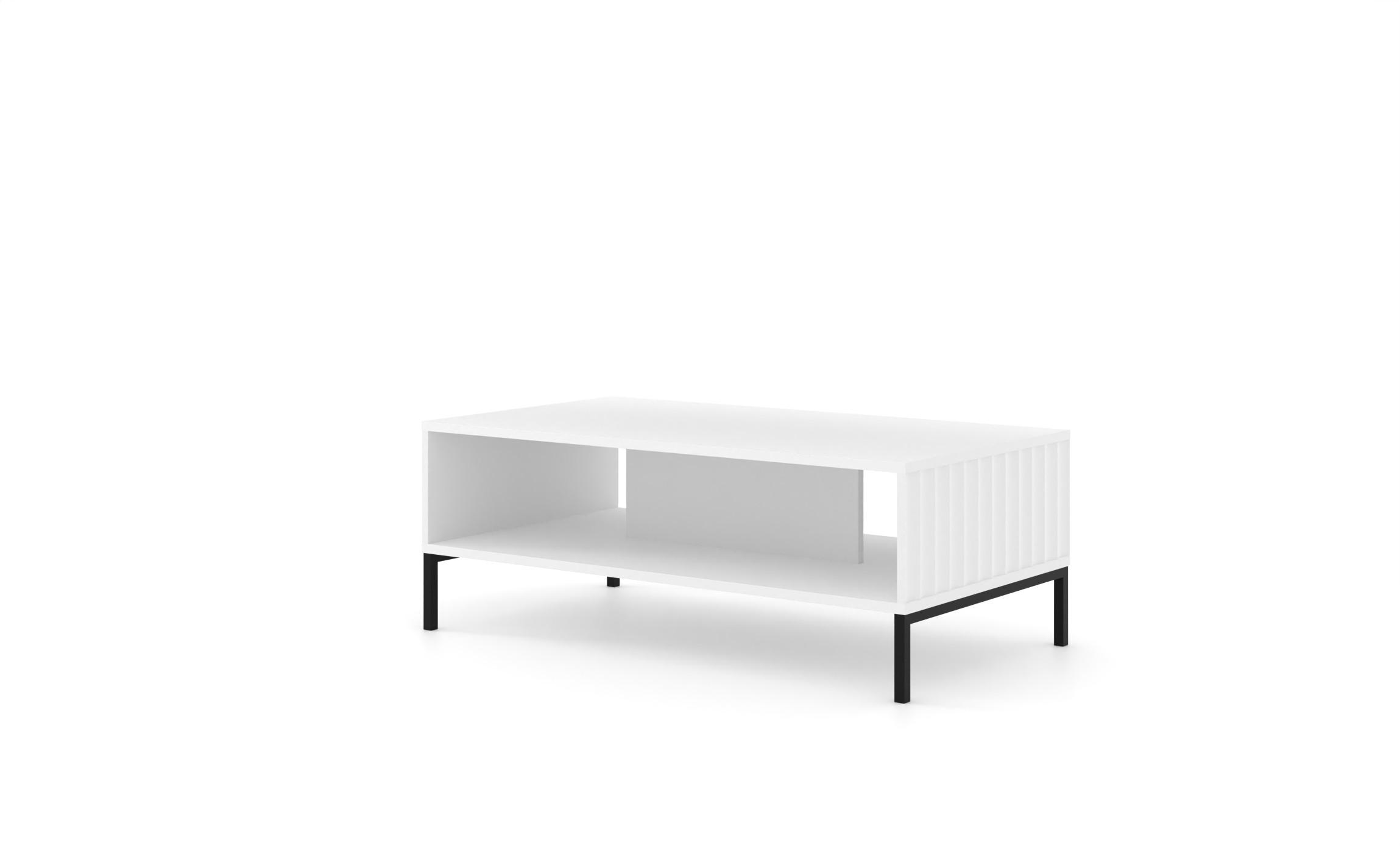 COUCHTISCH Weiß, Schwarz 90/43/60 - Schwarz/Weiß, Holzwerkstoff (90/43/60cm) - RAUMHIRSCH FURNITURE