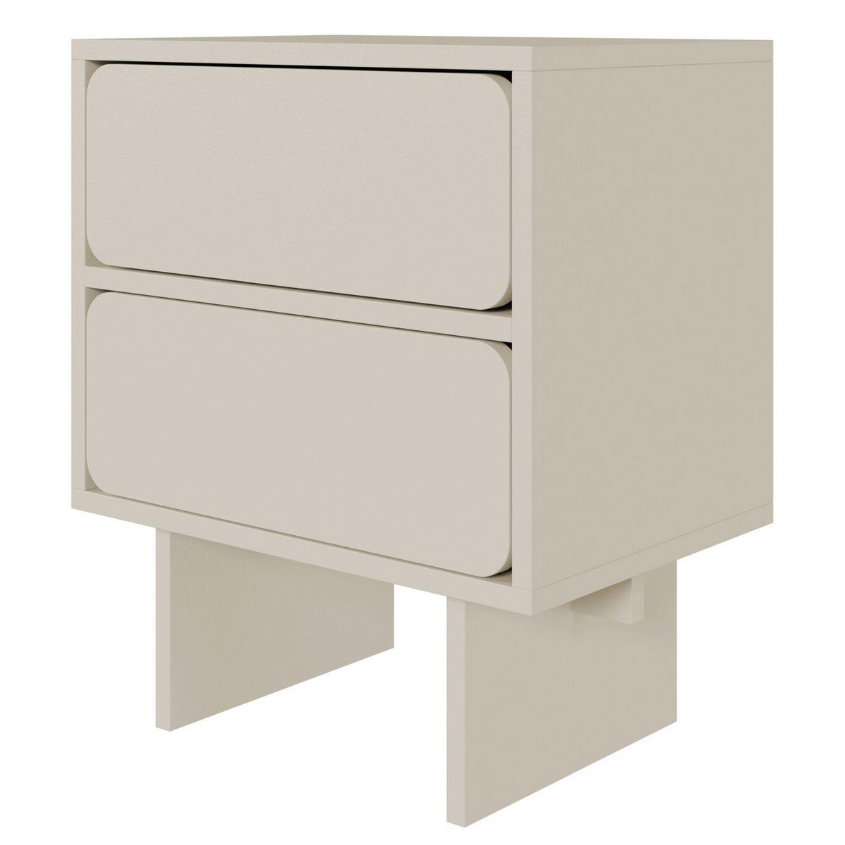 NACHTTISCH Wuwu Greige 50 cm - Taupe, Holzwerkstoff (49.6/56/35cm) - Selsey