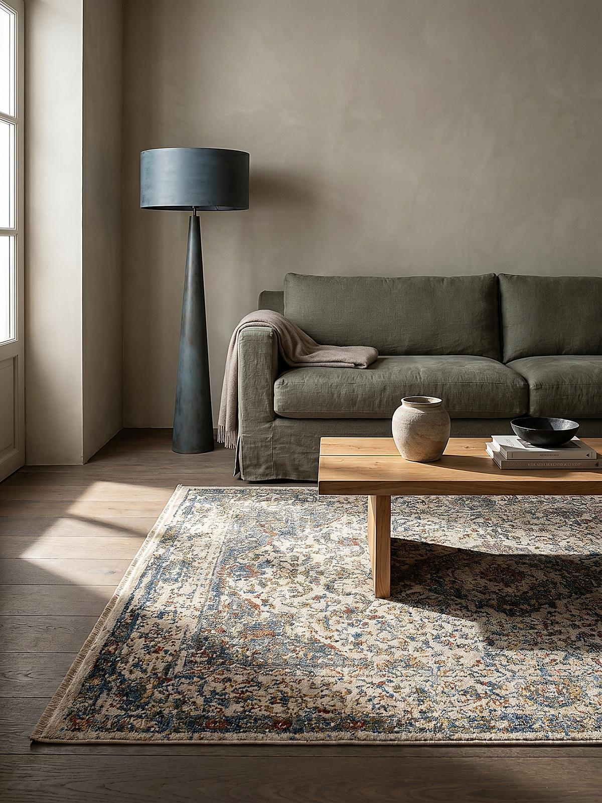 TEPPICH ADUR, im Vintage-Stil, Erdtöne-Bunt, 200 x 300 cm - Multicolor, Textil (300/200cm) - KADIMA DESIGN