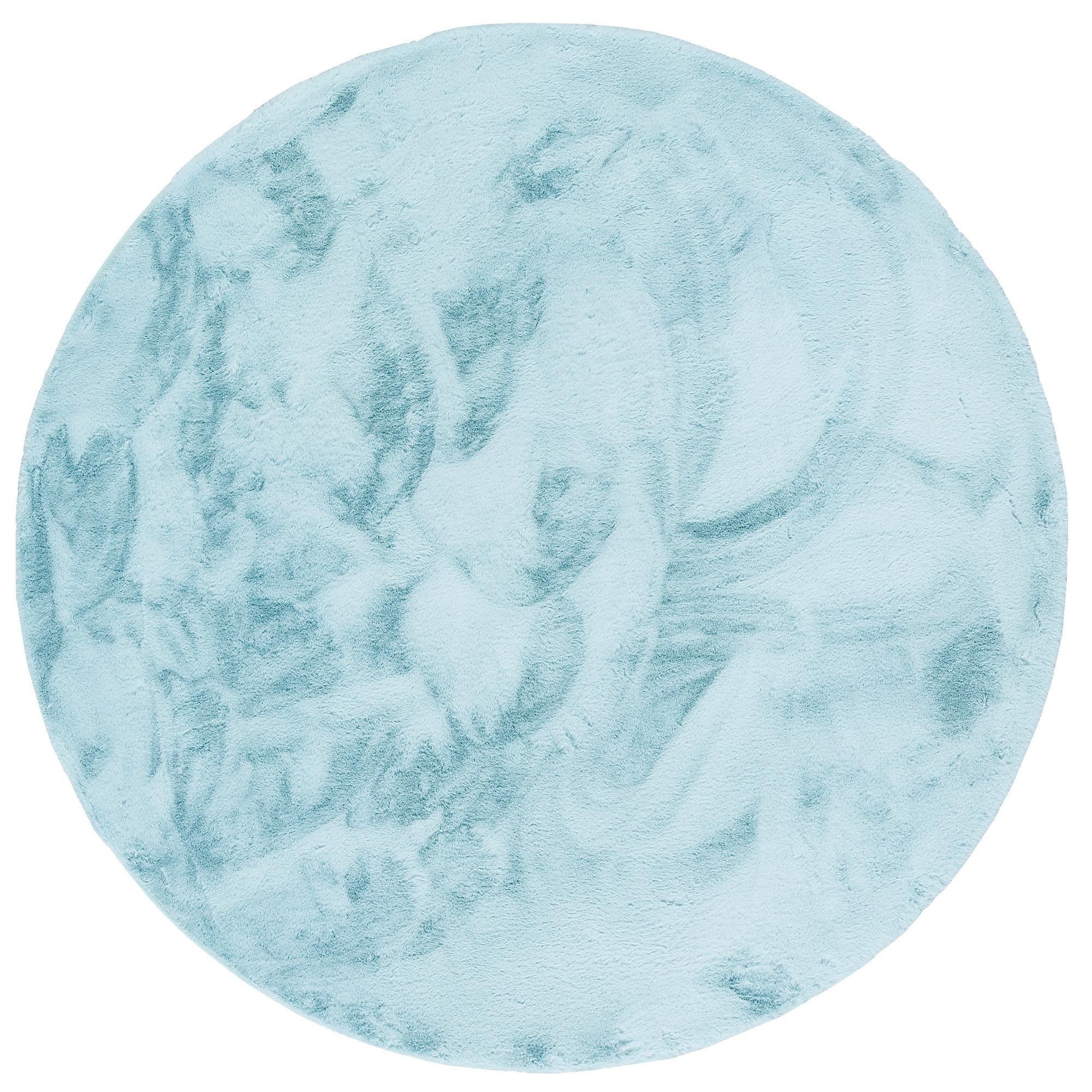 FELLTEPPICH LUXUS SUPER SOFT PLUSH RUND - Türkis, Textil (160/160cm) - Pergamon