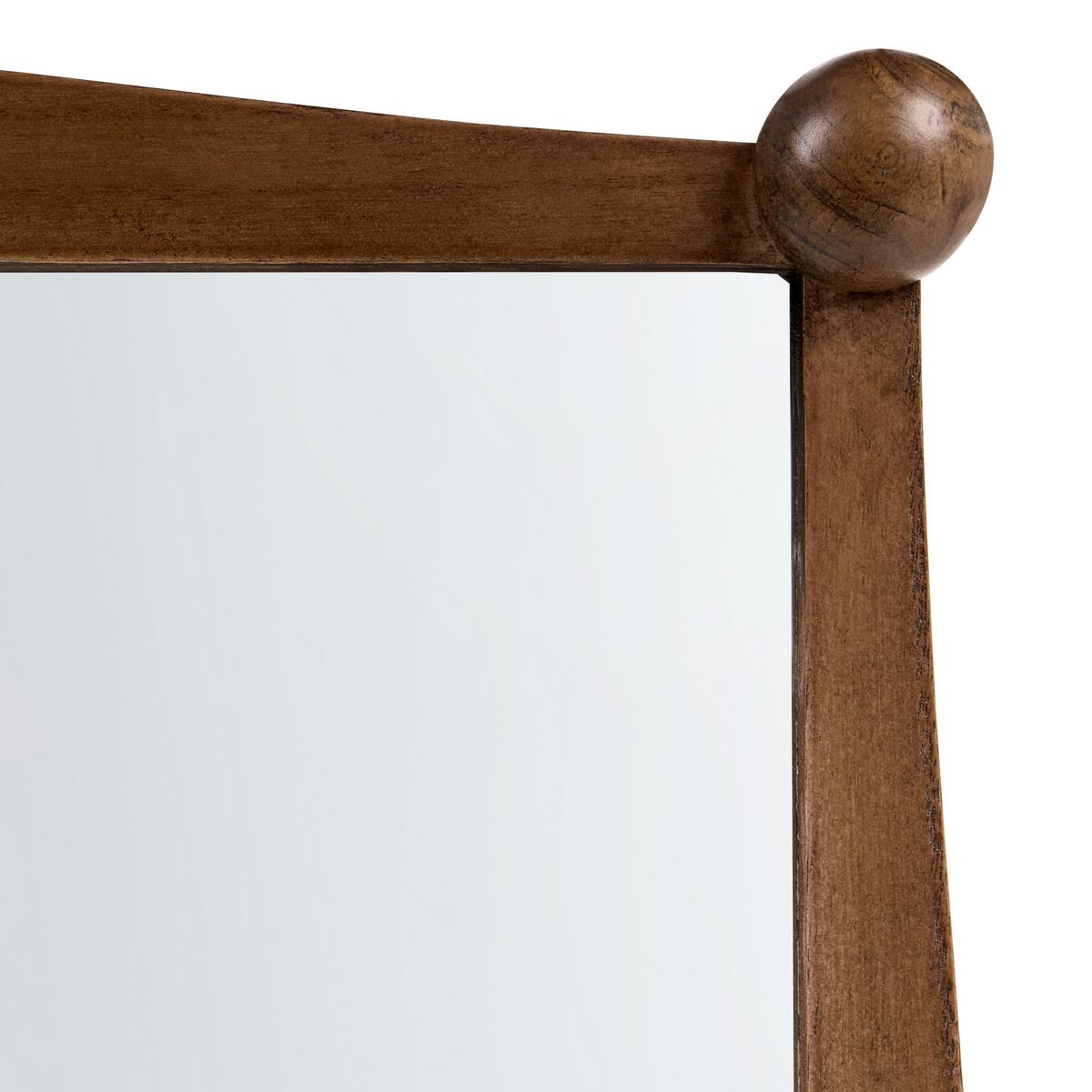 WANDSPIEGEL 61/91 cm Paulownia-Holz Braun Torteron - Braun, Holz (61/91/2cm) - Beliani
