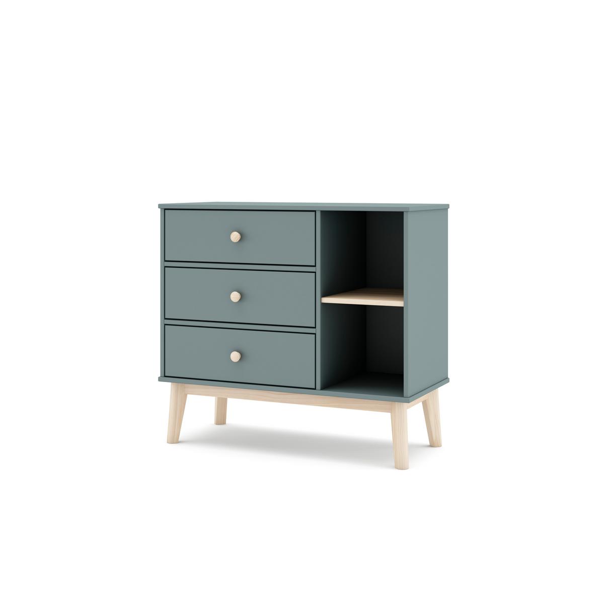 KOMMODE Esteban Grün 90/40/81 cm - Grün, Holz (40/81/90cm) - Calicosy