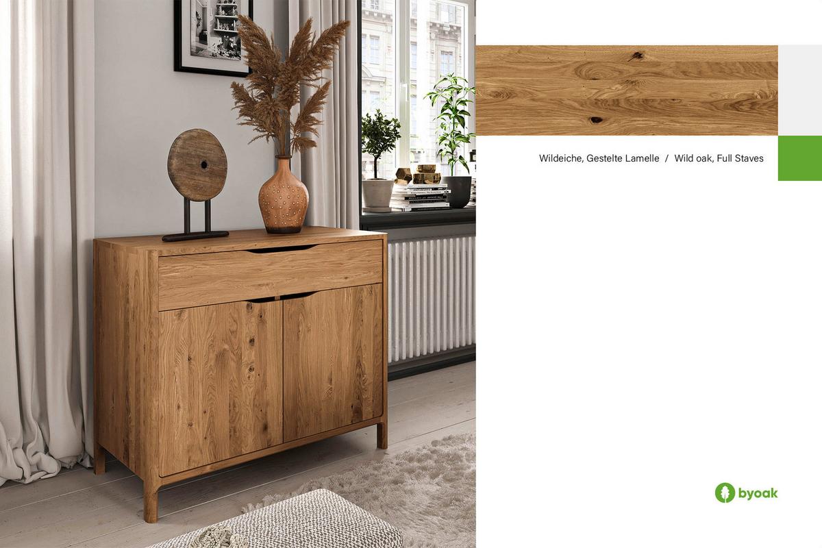 KOMMODE PAUL Wildeiche - Wildeiche, Holz (80/80/50cm) - byoak