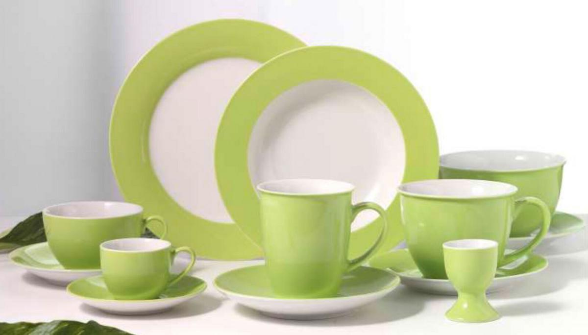 KAFFEEBECHER Doppio Grün 320 ml 4er Set - Grün, Keramik (0.32L) - Ritzenhoff Breker
