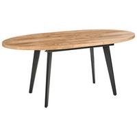 ESSTISCH ausziehbar Braun 140-180/90 cm Dutton - Braun, Holzwerkstoff (140/90/75cm) - Beliani